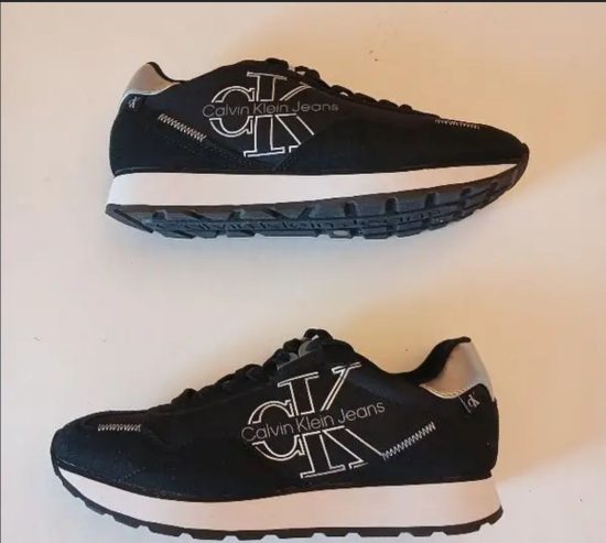 Calvin Klein Men’s Shoes 41.5 Black/Silver New جزمة كالفن كلاين للرجال