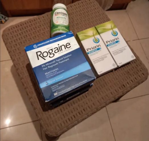 Rogaine Extra strength, Priorin Shampoo