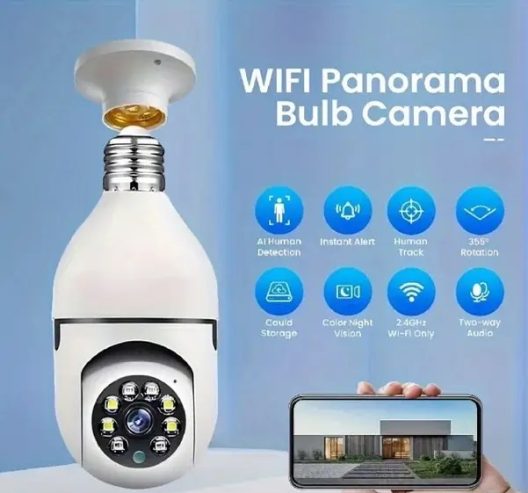 Light Bulb Security Camera كاميرا امان علي شكل مصباح اضائة