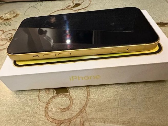 iPhone 14 yellow 128GB battery 88% no scratches