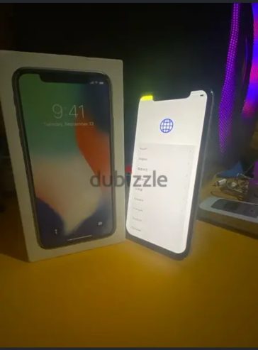 iPhone X 256 gb 3 ram مغير شاشة خلع من جهاز اخره