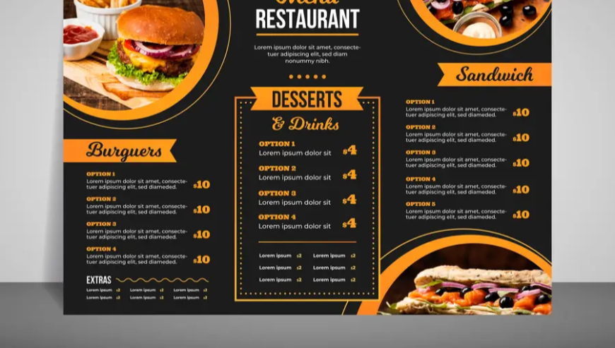 تصميم منيو لمطعمك Menus