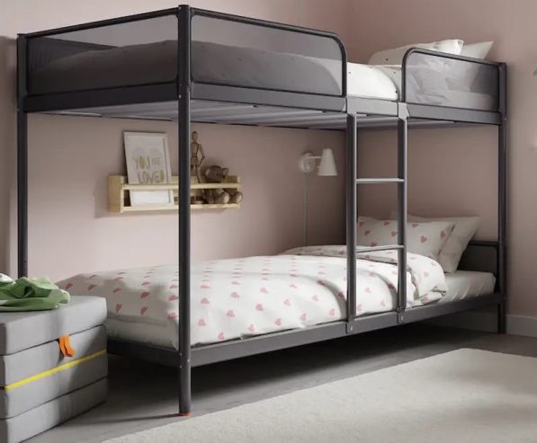 سرير ايكيا هيكل معدني دورين بحالة ممتازة Ikea Metal Bed two levels