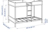 سرير ايكيا هيكل معدني دورين بحالة ممتازة Ikea Metal Bed two levels