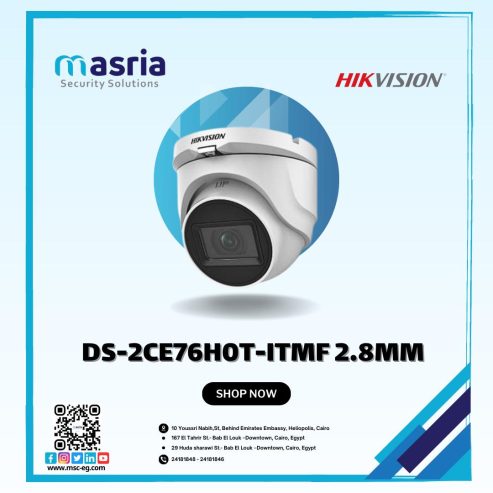 كاميرا هيكفيجن DS-2CE76H0T-ITMF 2.8MM – وضوح ودقة بترفع الحماية لأعلى مستوى